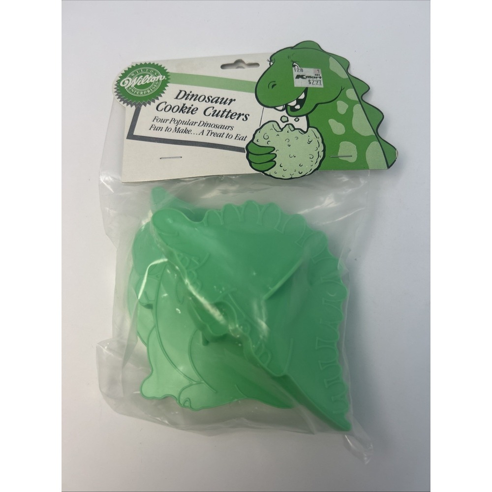 NEW Vintage Wilton Dinosaur Cookie Cutters Set Of 4 1987